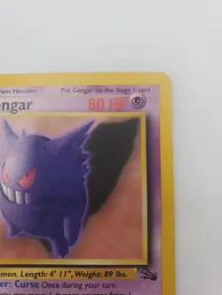 Gengar 20/62 Base Set Fossil Non-Holo Rare Pokemon Card Vintage WOTC - Image 3