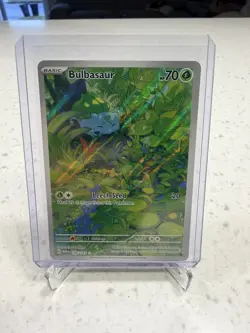 2023 Pokemon SV 151 MEW EN Bulbasaur #166/165 Full Art Illustration Rare - Image 1