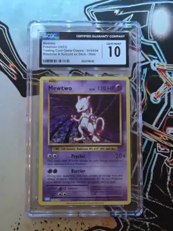 CGC GM MT 10 - Mewtwo 2023 Pokemon Trading Card Game Classic Holo Card 014/034 - Image 1