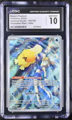 2025 Pokemon SV Destined Rivals Misty's Psyduck #193/182 CGC 10 - Image 1
