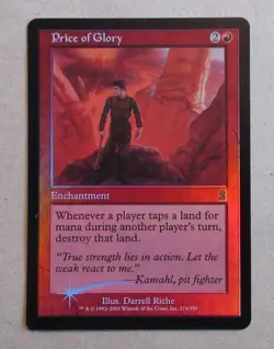 MTG (1) FOIL PRICE OF GLORY, ODYSSEY, NEAR MINT - Image 1
