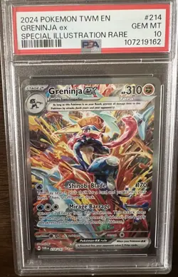 PSA 10 Greninja ex SIR Scarlet & Violet-Twilight Masquerade 214/167 Holo Pokemon - Image 3