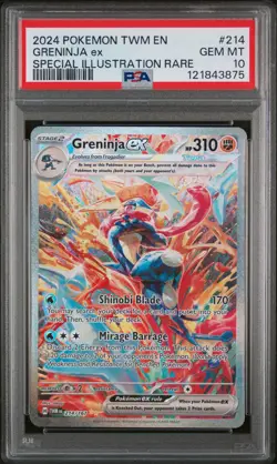 2024 POKEMON TWM EN-TWILIGHT MASQUERADE GRENINJA ex#214 SIR PSA 10 - Image 1