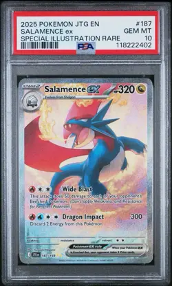Pokemon SV Journey Together Salamence ex Special Illustration Rare 187 PSA 10 - Image 1