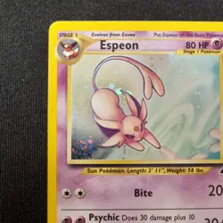 Pokemon TCG Espeon 1/75 Neo Discovery Unlimited Holo Rare 2001 WOTC NM - Image 3