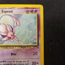 Pokemon TCG Espeon 1/75 Neo Discovery Unlimited Holo Rare 2001 WOTC NM - Image 4