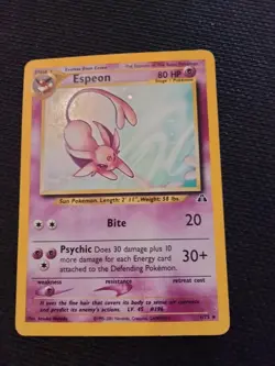 Pokemon TCG Espeon Neo Discovery 1/75 Holo Rare Vintage 2001 - Image 1