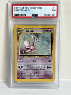 Espeon 1/75 Pokemon TCG Neo Discovery Unlimited Holo Rare - PSA 7 - Image 1