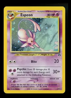 Espeon 1/75 Neo Discovery 2001 Holo Rare WOTC Pokemon Card TCG - Image 1