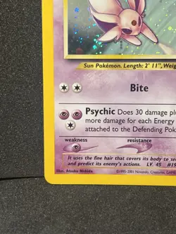 Espeon 1/75 Pokemon TCG Neo Discovery Holo Rare Unlimited WOTC Ear Swirl - Image 2