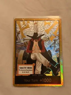 OP14 Gold DON!! Card Hawk Eye Mihawk The Azure Seas Seven One Piece CCG ENGLISH - Image 1