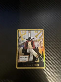 One Piece Tcg - Hawk Eye Mihawk Gold Don Card - The Azure Seas Seven - English - Image 1