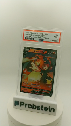 2021 Pokemon SWSH BSP Celebrations Collection #133 Lance's Charizard V PSA 9 - Image 2
