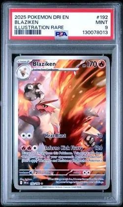 Blaziken - 192/182 PSA 9 Destined Rivals Illustration Rare Pokemon TCG Mint - Image 1