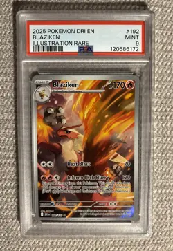 Blaziken - 192/182 PSA 9 Destined Rivals Illustration Rare Pokemon - MINT - Image 1