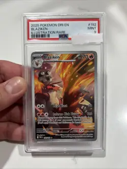 BLAZIKEN #192 ILLUSTRATION RARE 2025 POKEMON DRI EN DESTINED RIVALS PSA 9 MINT - Image 1