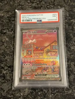 Pokemon TCG 2023 Ultra Premium Collection Mew EX Promo Card #53 PSA 9 Mint - Image 1