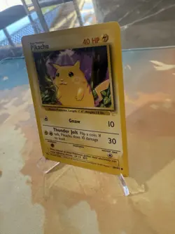 Pikachu E3 Stamped Promo 58/102 Base Set Yellow Cheeks Pokemon Card 1999 - Image 2