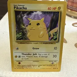 1999 Pokemon Base Set Pikachu Yellow Cheeks 58/102 - Image 1