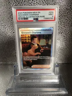 Giovanni's Charisma 204/165 Special Illustration Rare Pokemon 151 PSA 9 MINT - Image 1