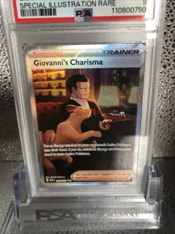 Giovanni's Charisma 204/165 Special Illustration Rare Pokemon 151 PSA 9 MINT - Image 3