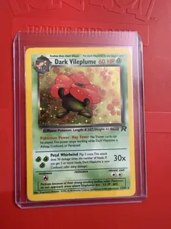 Vintage Pokemon TCG Dark Vileplume 13/82 Team Rocket 2000 Holo Rare LP - Image 1