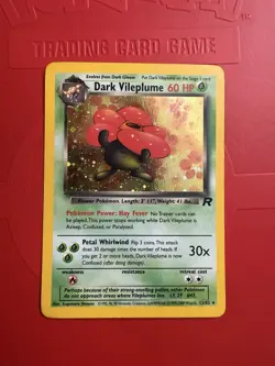 Vintage Pokemon TCG Dark Vileplume 13/82 Team Rocket 2000 Holo Rare LP - Image 3