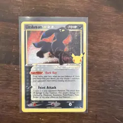 Pokemon TCG Umbreon Gold Star 17/17 Celebrations Holo Card Classic Collection - Image 1