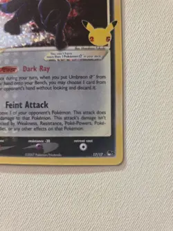 Pokemon TCG Umbreon Gold Star 17/17 Celebrations Holo Card Classic Collection - Image 5