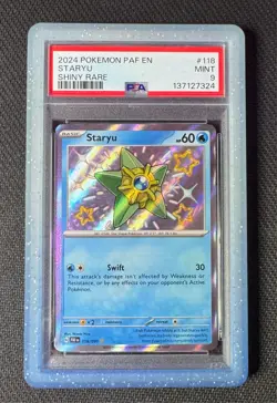 Pokemon Staryu Baby Shiny 118 Paldean Fates PSA 9 MINT - Image 1