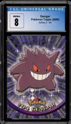 Pokemon Topps Gengar Series 2 #94 CGC 8 - Image 1