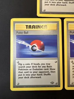 3x Bulk Lot Poke Ball 64/64 Jungle Set - Pokemon Card TCG 1999 - Image 3
