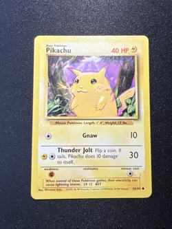 Pikachu 58/10 Base Set - Pokemon Card TCG 1999 - Image 1