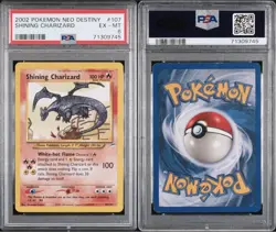 Pokemon TCG Shining Charizard Neo Destiny Holo Card 107/105 PSA 6 - Image 1