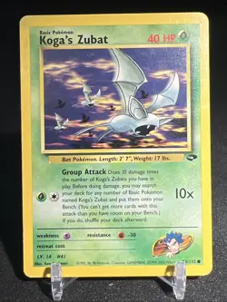 Koga’s Kogas Zubat 83/132 - Gym Challenge - Pokemon Card TCG 2000 - Image 1