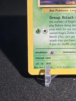 Koga’s Kogas Zubat 83/132 - Gym Challenge - Pokemon Card TCG 2000 - Image 3