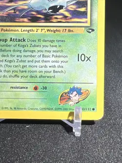 Koga’s Kogas Zubat 83/132 - Gym Challenge - Pokemon Card TCG 2000 - Image 5
