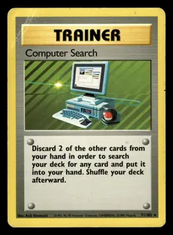 Computer Search 71/102 Rare Base Set Pokemon Card - 9 - Image 1