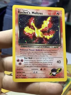 #2 Rocket's Moltres 12/132 Gym Heroes 2000 Holo Rare WOTC Pokemon Card TCG - Image 4
