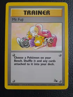 Mr. Fuji Trainer Card 58/62 from Fossil Set Used Condition - Image 1