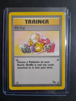 Mr. Fuji Trainer Card 58/62 from Fossil Set Used Condition - Image 3