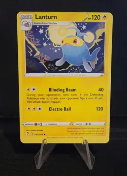 Pokemon: Evolving Skies - Lanturn 53/203 - Miscut Error Card - Image 1