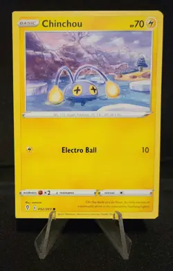 MISCUT Chinchou 052/203 Evolving Skies Pokemon Error Card - Image 1