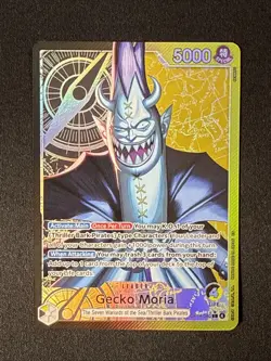 ONE PIECE CARD Gecko Moria OP14-080 Alt Art Leader The Azure Sea's Seven OP14 - Image 1