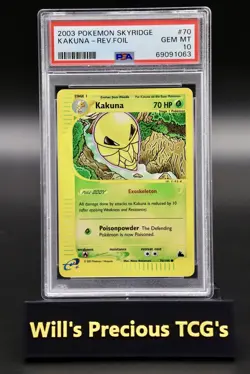 PSA 10 Kakuna 70/144 Skyridge 2003 Reverse Holo Pokemon Card E Series GEM MINT - Image 1