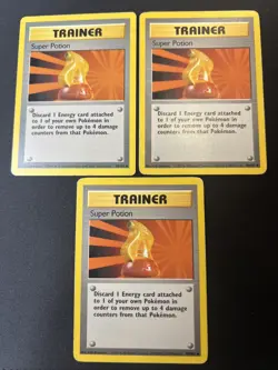3x Super Potion 90/102 Base Set - Pokemon Card TCG 1999 - Image 1