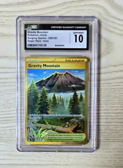 Gravity Mountain 250/191 Sv08: Surging Sparks CGC 10 Gem Mint Pokemon Card - Image 1