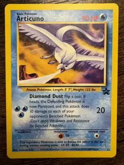 Articuno Black Star Promo Card 22/53 WOTC - Image 1