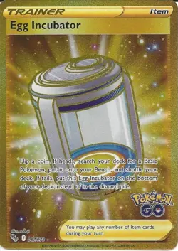 087/078 Egg Incubator - Gold Secret Rare Card Full Art Trainer : Pokemon GO - Image 1