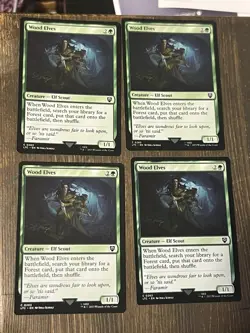 MTG - 4 x Wood Elves - Lord of the Rings LOTR - Playset - Near Mint NM Magic - Image 1